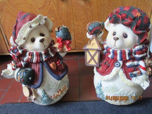 Decoratieve kerstberen (deels beer deel sneeuwbal), Huis en Inrichting, Woonaccessoires | Overige, Nieuw, Ophalen