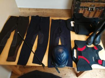 Bodyprotectoren, helm, rijlaarzen, rijbroeken, 6 -14 jaar