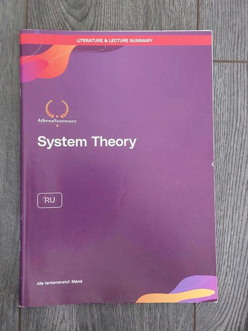 System Theory - Athena Summary, Boeken, Studieboeken en Cursussen, WO, Ophalen of Verzenden