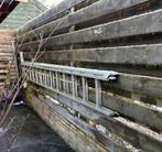 Aluminium ladder, 2x14 treden, Ophalen, Gebruikt, Ladder, 4 meter of meer