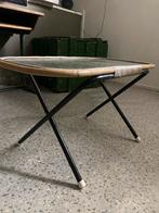 Vintage Rotan Bijzettafel - 30x80x40 cm, Minder dan 45 cm, Gebruikt, Ophalen of Verzenden, Glas