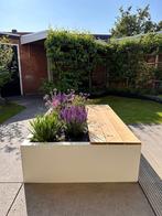 Witte stalen Plantenbakken, Tuin en Terras, Bloembakken en Plantenbakken, Tuin, Verzenden, Minder dan 60 cm, Vierkant