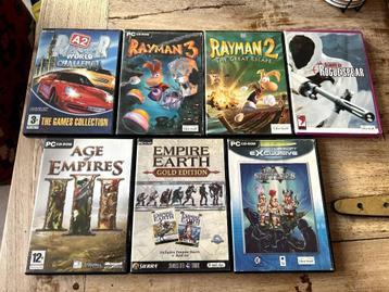 7x Retro PC spellen - Rayman, Age of Empires, Rainbow Six beschikbaar voor biedingen