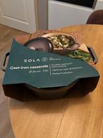 Sola gietijzeren pan 24cm, 3,5ltr grijs nieuw, Ophalen of Verzenden, Nieuw, Gietijzer, Koekenpan of Braadpan