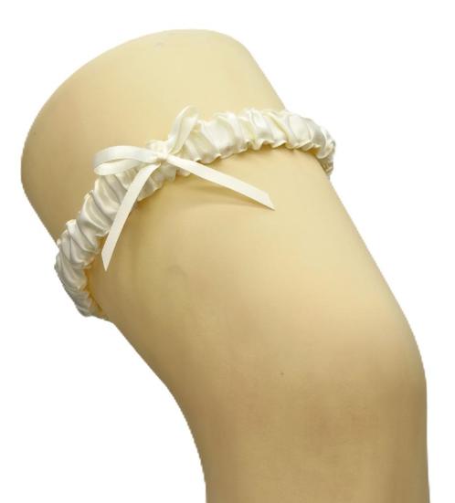 Zeer mooie kousenband crème met satijnen kant., Sieraden, Tassen en Uiterlijk, Overige Accessoires, Nieuw, Ophalen of Verzenden