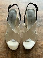 Pumps wit met zwarte hak en gesp, Tamaris, Pumps, Wit, Ophalen of Verzenden