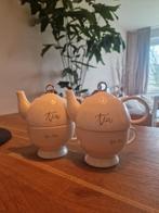 Twee Riviera Maison 'Tea for One' potjes, Huis en Inrichting, Gebruikt, Overige typen, Ophalen of Verzenden, Overige stijlen