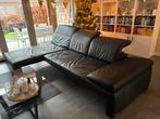 Leren verstelbare hoekbank zwart (By Luxury), Huis en Inrichting, Banken | Bankstellen, Ophalen, 125 tot 150 cm, Hoekbank, 300 cm of meer