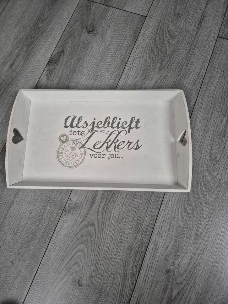 Yvonne Jaspers Dienblad - Leuk Design!, Huis en Inrichting, Woonaccessoires | Dienbladen, Gebruikt, Hout, Rechthoekig, Ophalen