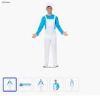 Smurf Kostuum Heren S met schmink  - Carnaval, Carnaval, Onbekend, Ophalen of Verzenden, Zo goed als nieuw