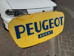 Peugeot Agent Emaille Reclamebord - Vintage Garage Decoratie, Ophalen of Verzenden