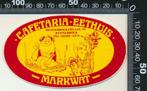 Sticker: Cafetaria Eethuis Markwat - Bennebroek, Ophalen of Verzenden, Zo goed als nieuw, Bedrijf of Vereniging