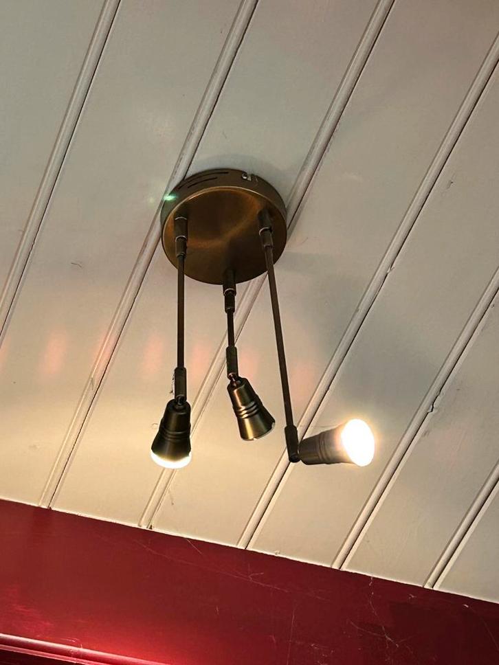 Dimbaar spotje met 3 beweegbare armen, Huis en Inrichting, Lampen | Hanglampen, Gebruikt, Minder dan 50 cm, Metaal, Ophalen of Verzenden