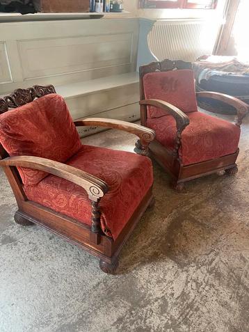 Antieke Hollandse Stoelen (Paar) - Restauratieproject beschikbaar voor biedingen