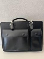 Zwarte leren (laptop)tas, Computers en Software, Laptoptassen, Ophalen, Nieuw