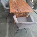 Eetstoelen 6x grijs, Huis en Inrichting, Kunststof, Gebruikt, Ophalen of Verzenden, Grijs