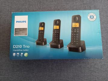 Philips D210 - Trio DECT telefoon - Zwart