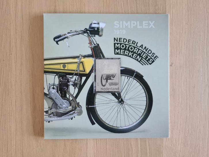 Postzegel met zilver - Nederlandse motorfietsen - Simplex, Postzegels en Munten, Postzegels | Nederland, Ophalen of Verzenden
