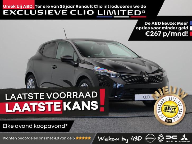 Renault Clio Limited 35 TCe 90pk | Uniek bij ABD | 35-jarige, Auto's, Renault, Bedrijf, Te koop, Clio, ABS, Achteruitrijcamera
