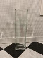 Glazen vaas rechthoekig, Huis en Inrichting, Woonaccessoires | Vazen, Ophalen, Overige kleuren, 50 tot 75 cm, Nieuw
