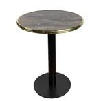 Bistrotafel Marrakesh 60 rond tafelblad met messing rand ind, Info@edvonline.nl, Inductorstraat 9 b Veenendaal, Nieuw, Ophalen of Verzenden