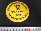 sticker freilichtbühne meppen pinocchio '92 im weissen rössl, Verzamelen, Ophalen, Zo goed als nieuw