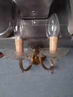 Vintage/Barok/Brocante wandlamp glas, Huis en Inrichting, Lampen | Wandlampen, Ophalen of Verzenden, Glas