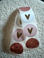 16 sluitstickers / sluitzegels vorm hartje 4 soorten, Ophalen of Verzenden, Nieuw, Meerdere stickers