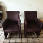 2 bruine comfortabele stoelen tweedehands, gratis ophalen, Huis en Inrichting, Ophalen, Gebruikt, Twee, Bruin