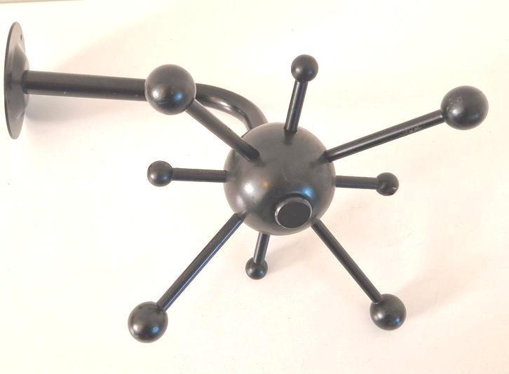 Vintage ikea sputnik kapstok zwarte vintage kapstok, Huis en Inrichting, Woonaccessoires | Kapstokken, Gebruikt, Wandkapstok, Minder dan 100 cm