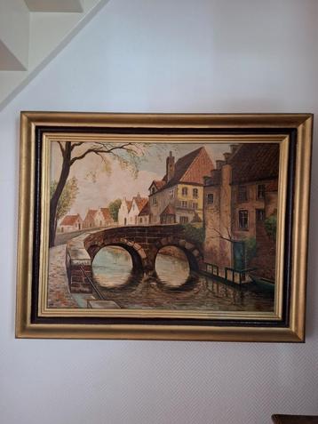 Schilderij Pont Flamand Mechelen 1938 beschikbaar voor biedingen