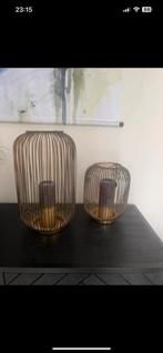 Windlichten, Huis en Inrichting, Woonaccessoires | Kandelaars en Kaarsen, Overige materialen, Zwart, Ophalen of Verzenden, Zo goed als nieuw