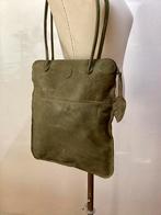 Kleine shopper schouder tas uniek handmade tote groen leer, Sieraden, Tassen en Uiterlijk, Tassen | Damestassen, Ophalen of Verzenden