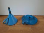 Blauwe Emaille Trechter en Blaker, Antiek en Kunst, Ophalen of Verzenden