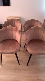 4x Schelp stoelen zandkleurig, Huis en Inrichting, Ophalen of Verzenden, Nieuw, Overige kleuren, Vier