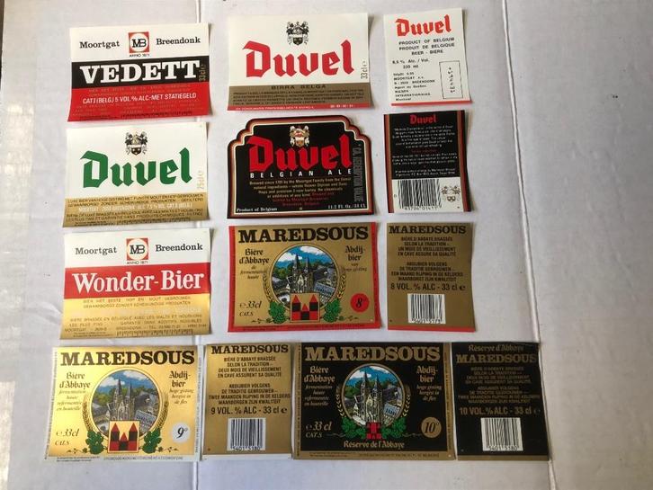 8 ongebruikte bieretiketten van Brouwerij Duvel Breendonk., Verzamelen, Biermerken, Nieuw, Overige typen, Duvel, Verzenden