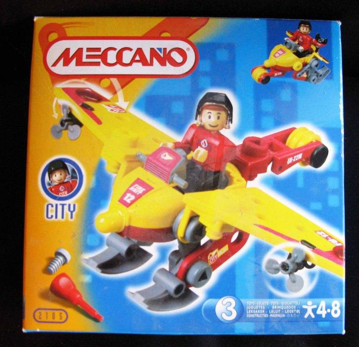 Meccano Junior 3 sets vliegtuig heli skelter, Kinderen en Baby's, Speelgoed | Overig, Gebruikt, Jongen of Meisje, Ophalen