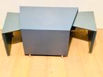 MODULAIRE 3-DELIGE SALONTAFEL VAN LEOLUX JAREN 90, Gebruikt, Metaal, Overige vormen, Minder dan 50 cm