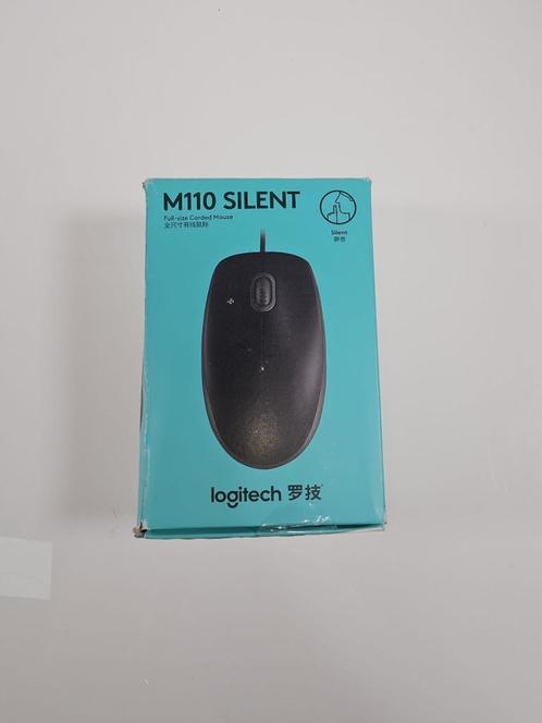 Logitech M110 Bedrade Silent Muis - Zwart, Computers en Software, Muizen, Nieuw, Muis, Linkshandig, Rechtshandig, Bedraad, Ergonomisch