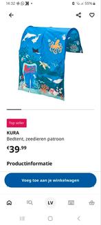 Kura bedtent met zeedierenpatroon van IKEA, Kinderen en Baby's, Speelgoed | Speeltenten, Ophalen, Zo goed als nieuw