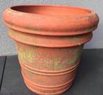 Grote oude Italiaanse terracotta pot bloempot 31/35cm, Tuin en Terras, 25 tot 40 cm, Gebruikt, Rond, Minder dan 40 cm
