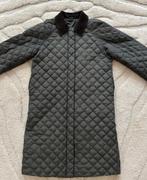 Donkergroen gewatteerder donsjas, maxi jas. M. Type barbour, Kleding | Dames, Zuiver Dons gewatteerd, Zo goed als nieuw, Groen