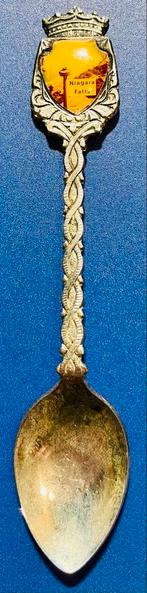 Zilveren Niagara Falls souvenirlepel., Antiek en Kunst, Ophalen of Verzenden