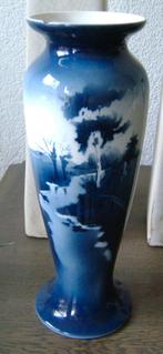 2 hoge slanke vazen oud hollands landschap, Ophalen of Verzenden