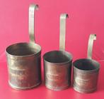 lot van 3 koperen maatbekers, Ophalen of Verzenden