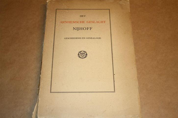 Het Arnhemsche geslacht Nijhoff. Gesch en genealogie., Boeken, Geschiedenis | Stad en Regio, Gelezen, Ophalen of Verzenden