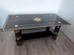 Glazen salontafel 110x55 cm met onderplaat 85x45, Huis en Inrichting, Tafels | Salontafels, Ophalen, Gebruikt, 100 tot 150 cm