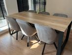 6 x mooie industriele/japandi stoelen, Huis en Inrichting, Stoelen, Ophalen of Verzenden, Zo goed als nieuw, Grijs