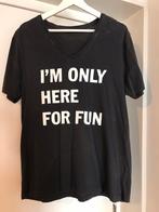 WE T-shirt grijs korte mouw I’m only here for the fun maat L, WE, Zo goed als nieuw, Grijs, Verzenden