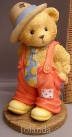 Cherished Teddies Logan, Ophalen of Verzenden, Zo goed als nieuw, Beeldje, Cherished Teddies